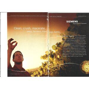 Siemens Global Network innovation 2000s Vintage Print Ad 2 PAGE 10 inch